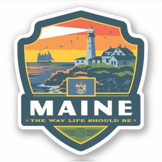 State Pride | Maine Sticker (Voorkant)