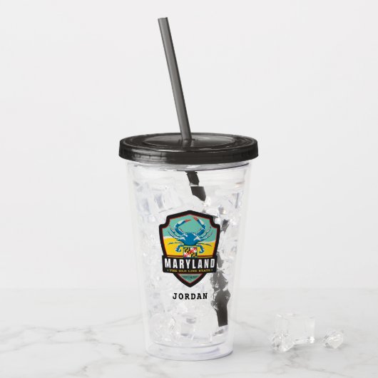 State Pride | Maryland Acryl Drinkbeker (Voorkant ijs)