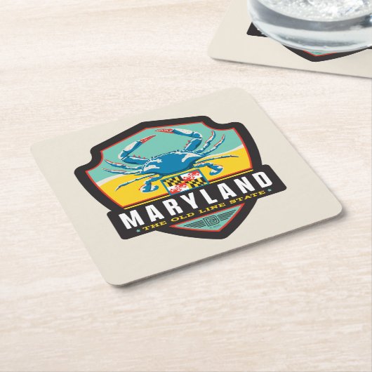 State Pride | Maryland Kartonnen Onderzetters (Schuin)
