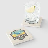 State Pride | Maryland Stenen Onderzetter (Zijkant)