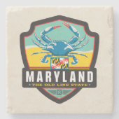State Pride | Maryland Stenen Onderzetter (Voorkant)