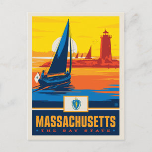 State Pride Massachusetten Briefkaart