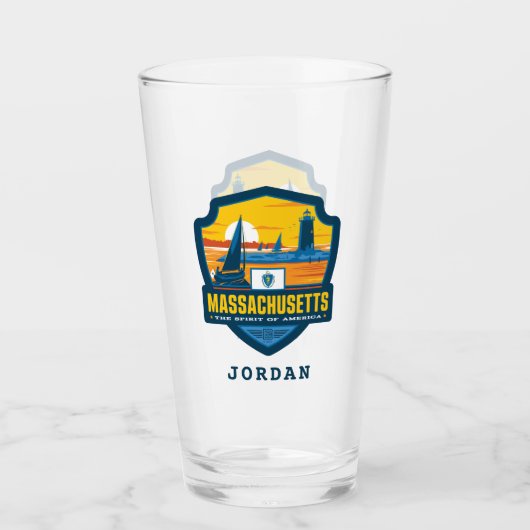 State Pride | Massachusetten Glas (Voorkant)