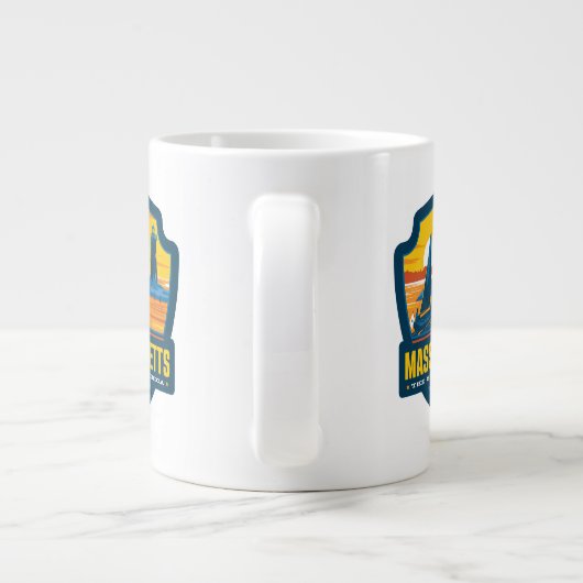 State Pride | Massachusetten Grote Koffiekop (Achterkant)