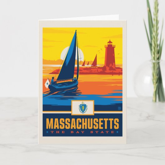 State Pride | Massachusetten Kaart (Voorkant)