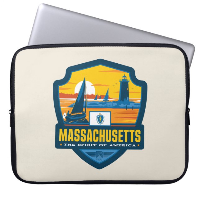 State Pride | Massachusetten Laptop Sleeve (Voorkant)