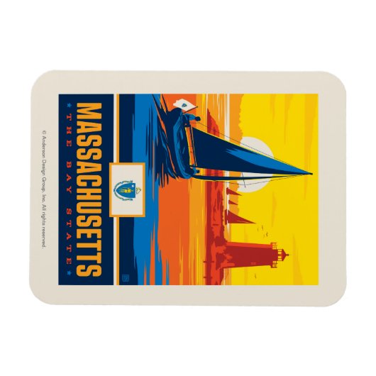 State Pride | Massachusetten Magneet (Horizontaal)