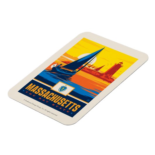 State Pride | Massachusetten Magneet (Linkerzijde)