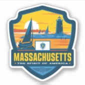 State Pride | Massachusetten Sticker (Voorkant)