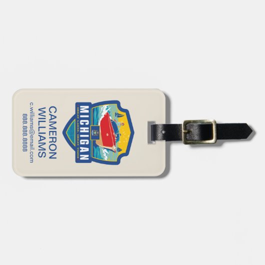 State Pride | Michigan Bagagelabel (Voorkant horizontaal)