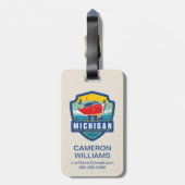 State Pride | Michigan Bagagelabel (Achterkant verticaal)