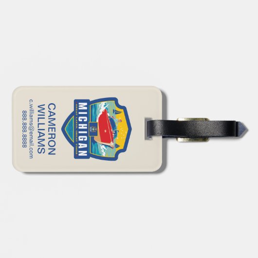 State Pride | Michigan Bagagelabel (Achterkant horizontaal)