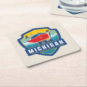 State Pride | Michigan Kartonnen Onderzetters (Schuin)