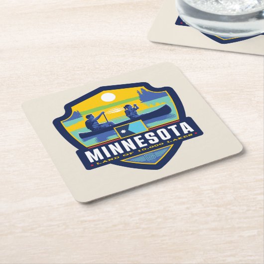 State Pride | Minnesota Kartonnen Onderzetters (Schuin)