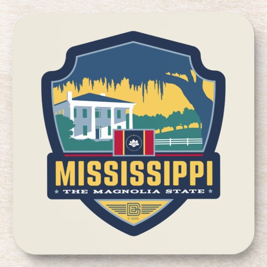 State Pride | Mississippi Bier Onderzetter (Voorkant)