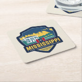 State Pride | Mississippi Kartonnen Onderzetters (Schuin)