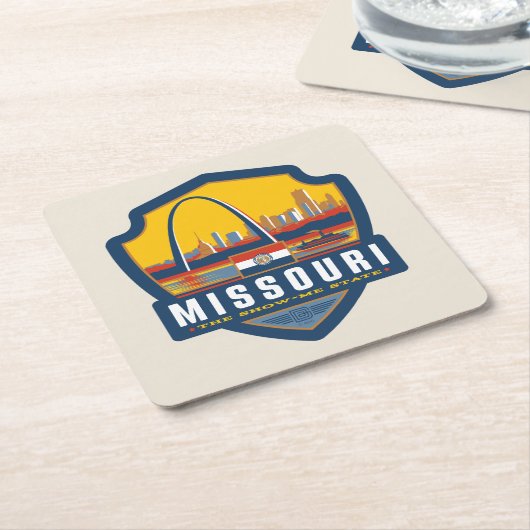 State Pride | Missouri Kartonnen Onderzetters (Schuin)