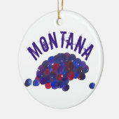 State Pride Montana Huckleberries Blue Huckleberry Keramisch Ornament (Links)