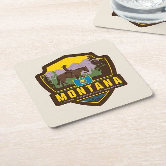 State Pride | Montana Kartonnen Onderzetters (Schuin)