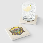 State Pride | Montana Stenen Onderzetter (Zijkant)