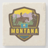 State Pride | Montana Stenen Onderzetter (Voorkant)