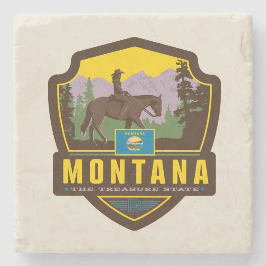 State Pride | Montana Stenen Onderzetter (Voorkant)