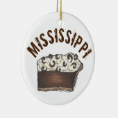 State Pride MS Mississippi Mud Pie Slice Keramisch Ornament (Rechts)