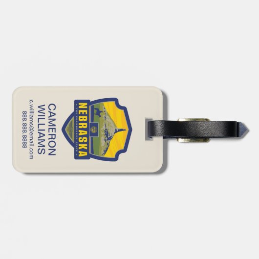 State Pride | Nebraska Bagagelabel (Achterkant horizontaal)