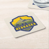 State Pride | Nebraska Kartonnen Onderzetters (Schuin)