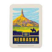 State Pride | Nebraska Magneet (Verticaal)