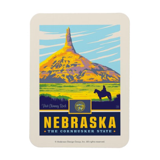 State Pride | Nebraska Magneet (Verticaal)