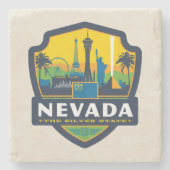 State Pride | Nevada Stenen Onderzetter (Voorkant)