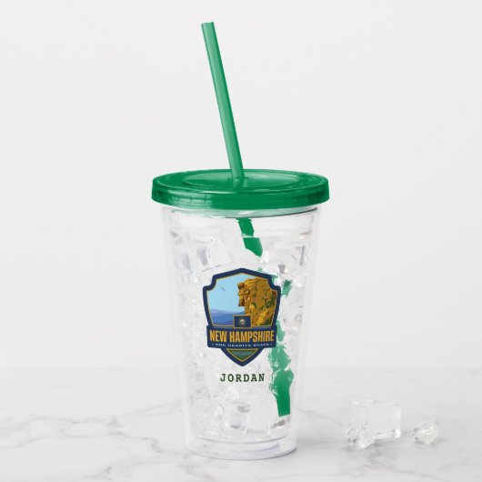 State Pride | New Hampshire Acryl Drinkbeker (Voorkant ijs)