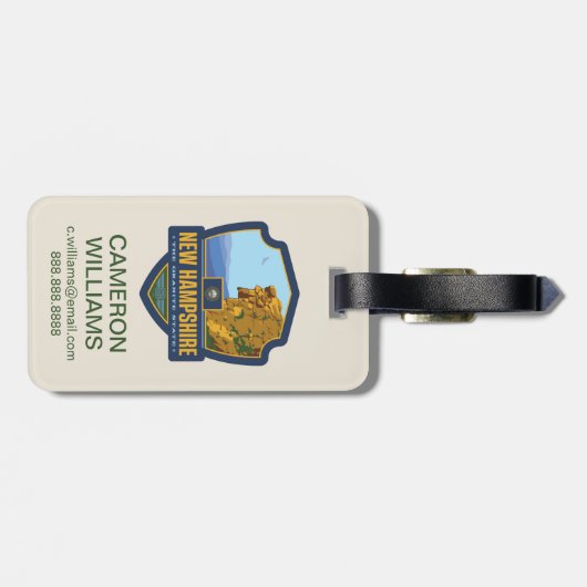 State Pride | New Hampshire Bagagelabel (Achterkant horizontaal)