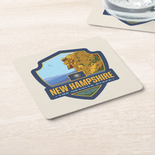 State Pride | New Hampshire Kartonnen Onderzetters (Schuin)