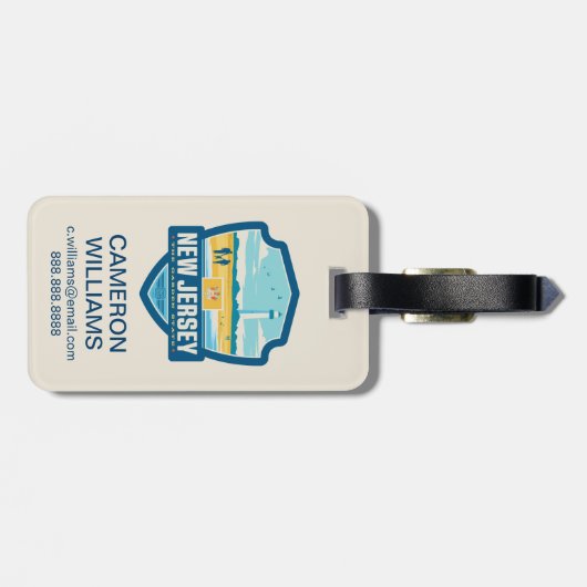 State Pride | New Jersey Bagagelabel (Achterkant horizontaal)