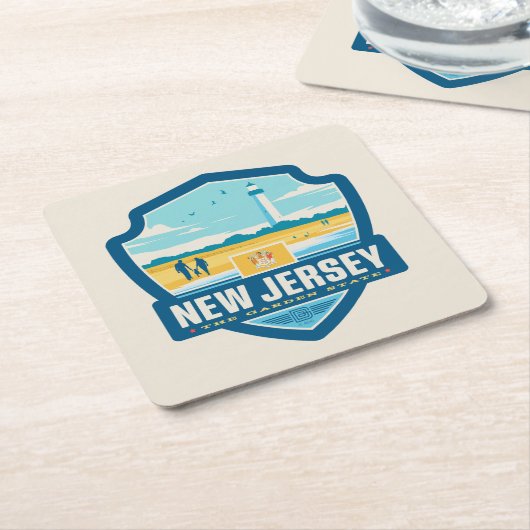 State Pride | New Jersey Kartonnen Onderzetters (Schuin)
