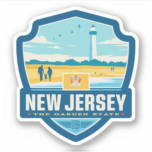 State Pride | New Jersey Sticker (Voorkant)
