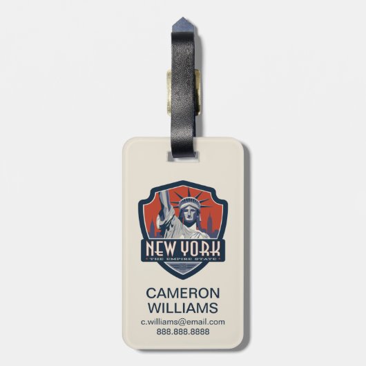 State Pride | New York Bagagelabel (Achterkant verticaal)