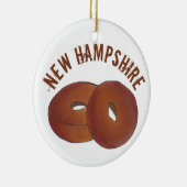 State Pride NH New Hampshire Apple Cider Donuts Keramisch Ornament (Rechts)