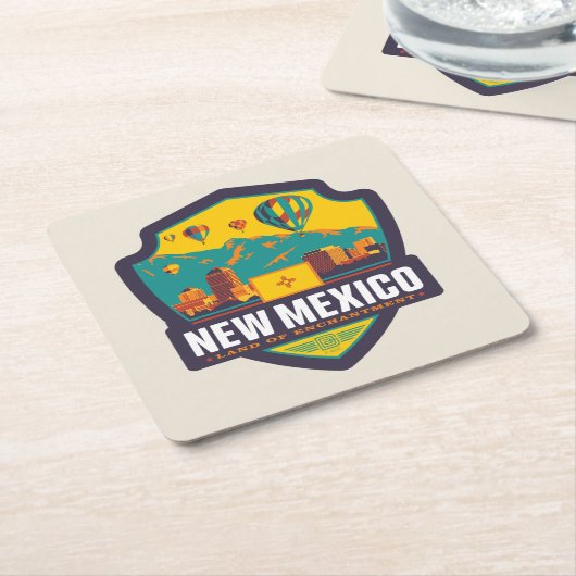 State Pride | Nieuw-Mexico Kartonnen Onderzetters (Schuin)