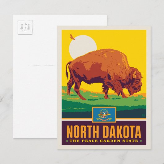 State Pride | North Dakota Briefkaart (Voorkant / Achterkant)