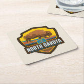 State Pride | North Dakota Kartonnen Onderzetters (Schuin)