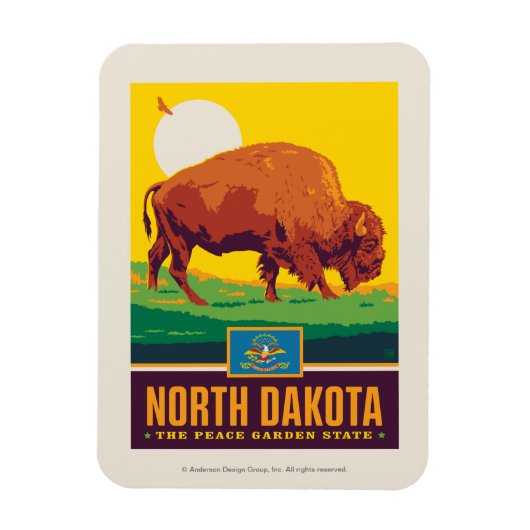 State Pride | North Dakota Magneet (Verticaal)