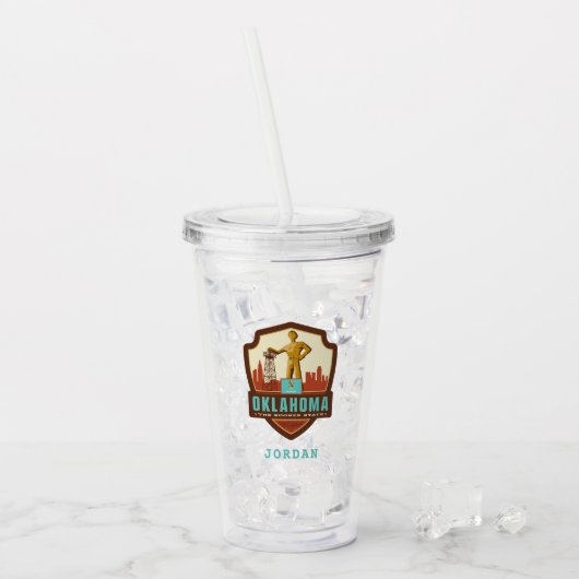 State Pride | Oklahoma Acryl Drinkbeker (Voorkant ijs)