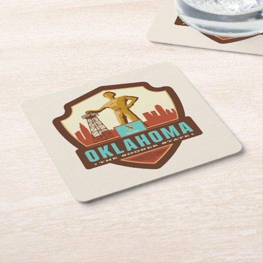 State Pride | Oklahoma Kartonnen Onderzetters (Schuin)