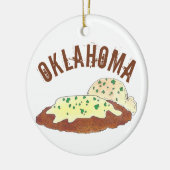 State Pride Oklahoma OK Chicken Fried Steak Keramisch Ornament (Links)