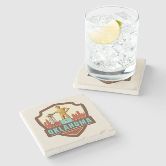 State Pride | Oklahoma Stenen Onderzetter (Zijkant)