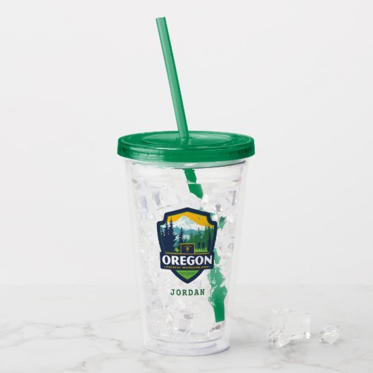 State Pride | Oregon Acryl Drinkbeker (Voorkant ijs)