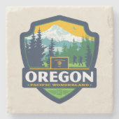 State Pride | Oregon Stenen Onderzetter (Voorkant)